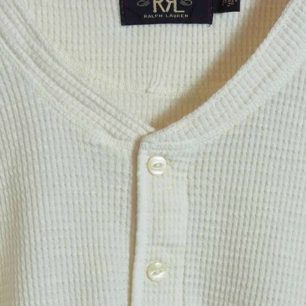 24FW RRL ダブルアールエル ワッフルニット ヘンリーシャツ サーマル L 24FW RRL ダブルアールエル ワッフルニット ヘンリーシャツ サーマル L