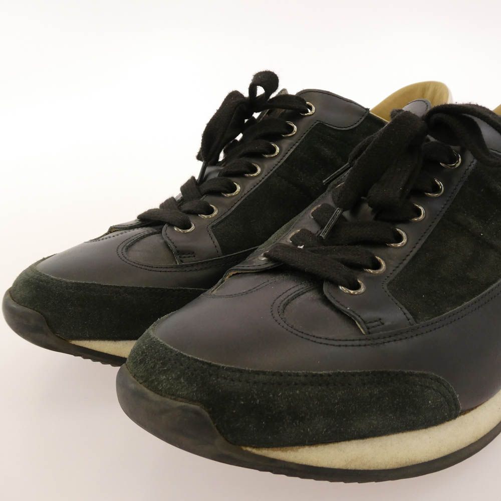 翔陽! エルメスHERMES Hマーク黒スニーカー クイック 37.5 HERMES Quick クイック / エルメス Hロゴ 牛革 カーフ 定番 ブラック