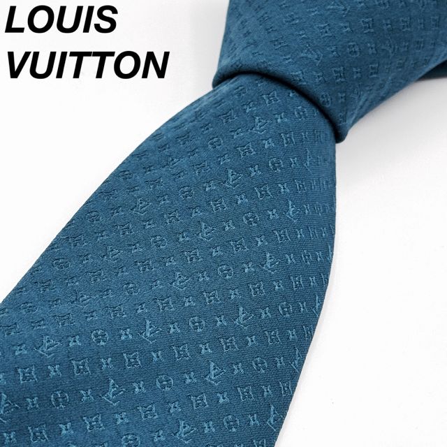 ルイヴィトン モノグラム ブルー ネクタイ 125688 - メルカリ
