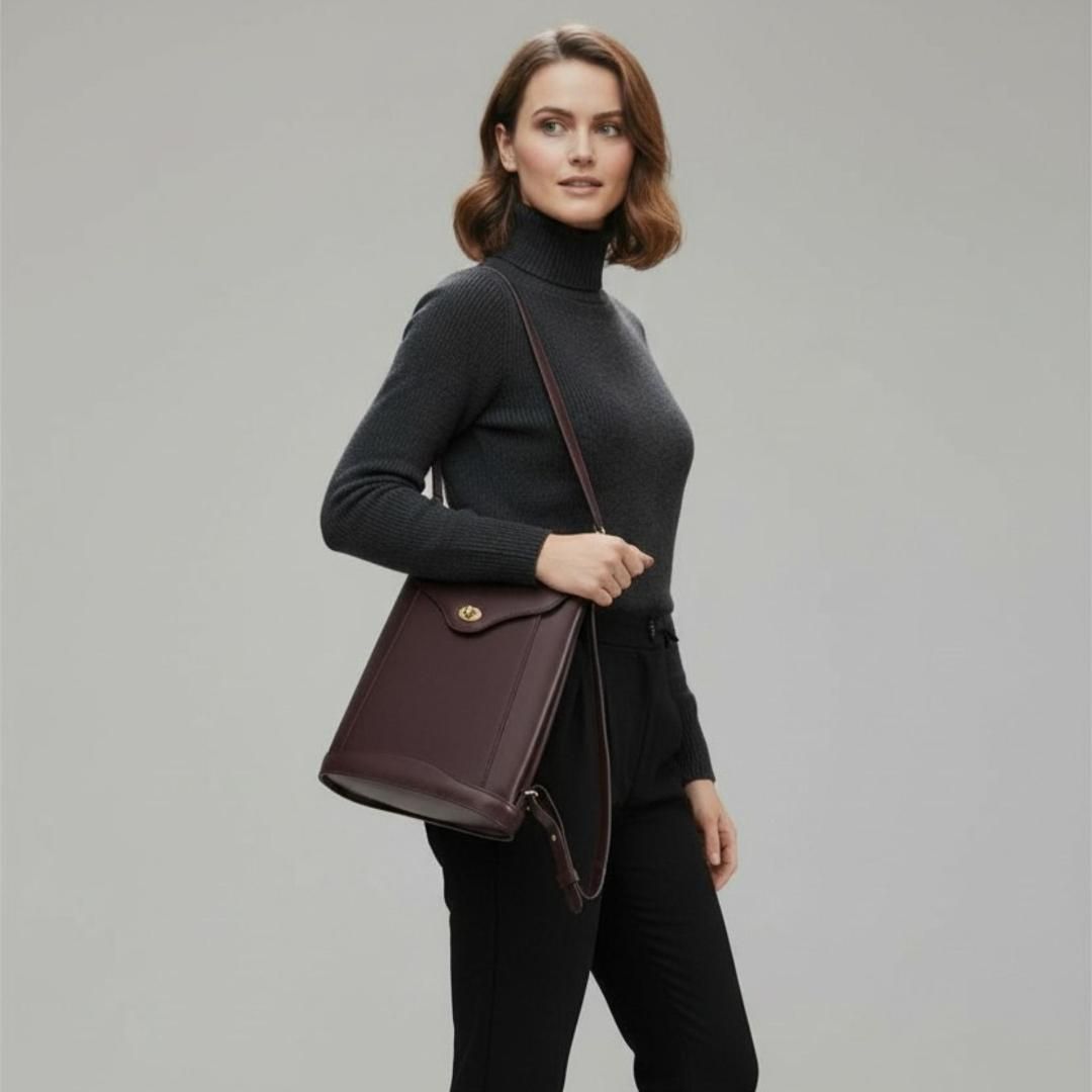 ITAGAKI イタガキ 板垣 2 way リュック ショルダーバッグ レザー 鞄 本革 パープル バックパック 肩掛け