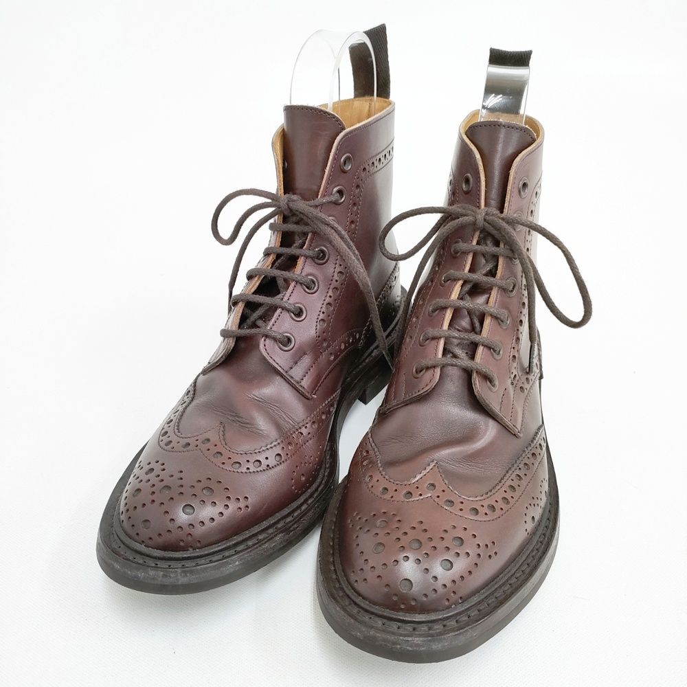 Tricker's/Paul Smith カントリーブーツ M6178 サイズ6 ウイングチップ ブーツ ダークブラウン メンズ トリッカーズ/ポール・スミス【中古】5-1206G