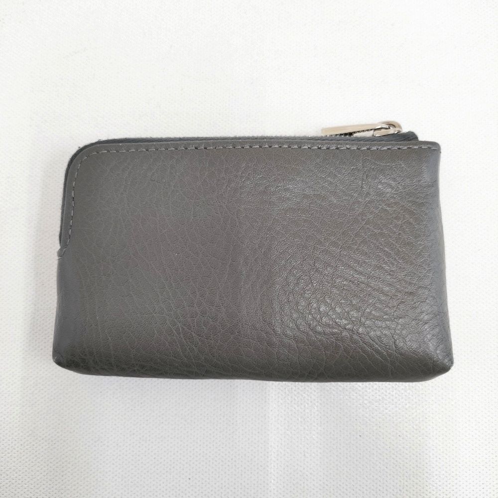 HIROFU キーリング付きレザーポーチ 定価24200円 キーケース グレー レディース ヒロフ 5-1206 G