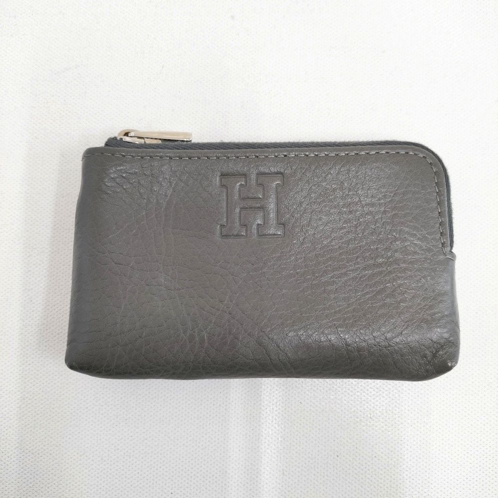 HIROFU キーリング付きレザーポーチ 定価24200円 キーケース グレー レディース ヒロフ 5-1206 G