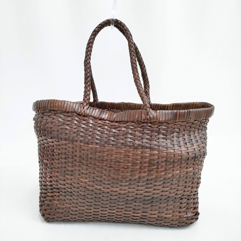 【極美品】45R　レザーメッシュ　編み込みトートバッグ　ブラウン　45rpm 極美品】45R レザーメッシュ 編み込みトートバッグ ブラウン 45rpm