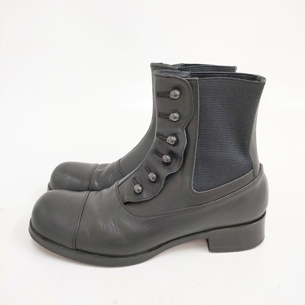 SHOES ボタンドサイドゴアブーツ サイズ24 cm ブーツ ブラック レディース ビューティフルシューズ 5-1206 G