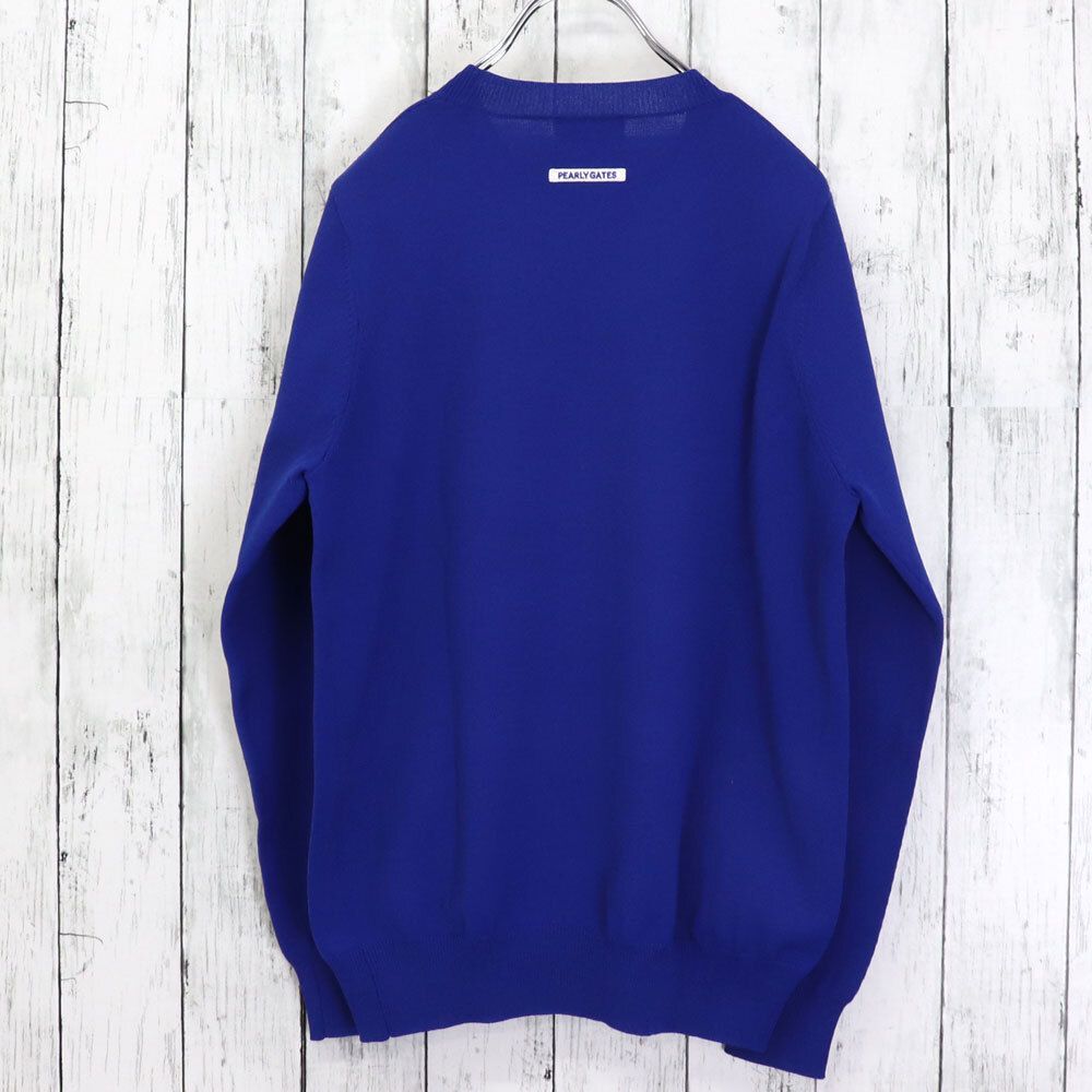 新品PEARLY GATES カラフルロゴセーター サイズ1定価33000 ☆美品 PEARLY GATES パーリーゲイツ センターロゴ ニット クルー