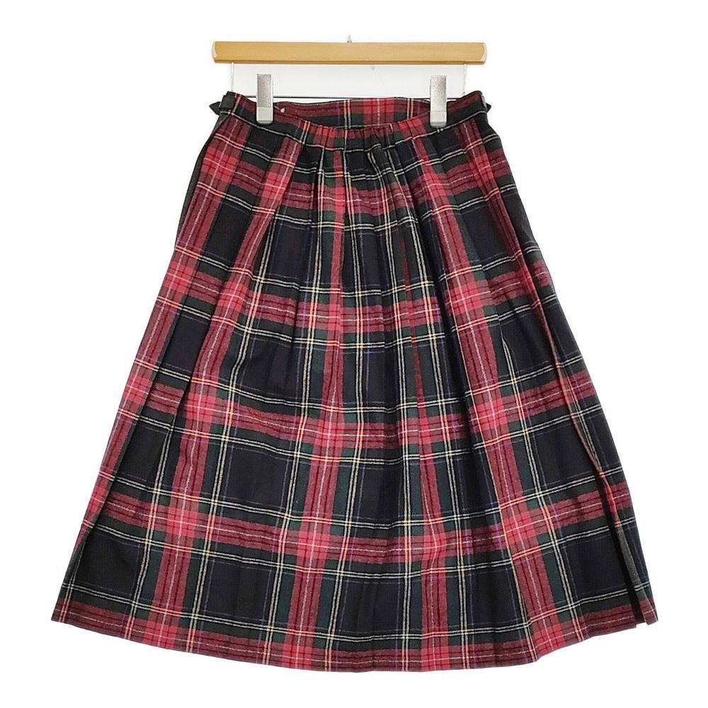 O NEIL OF DUBLIN Dessin 別注 -DSN サイズGB 10 プリーツ チェック スカート レッド ブラック レディース オニールオブダブリン デッサン 5-1206 T
