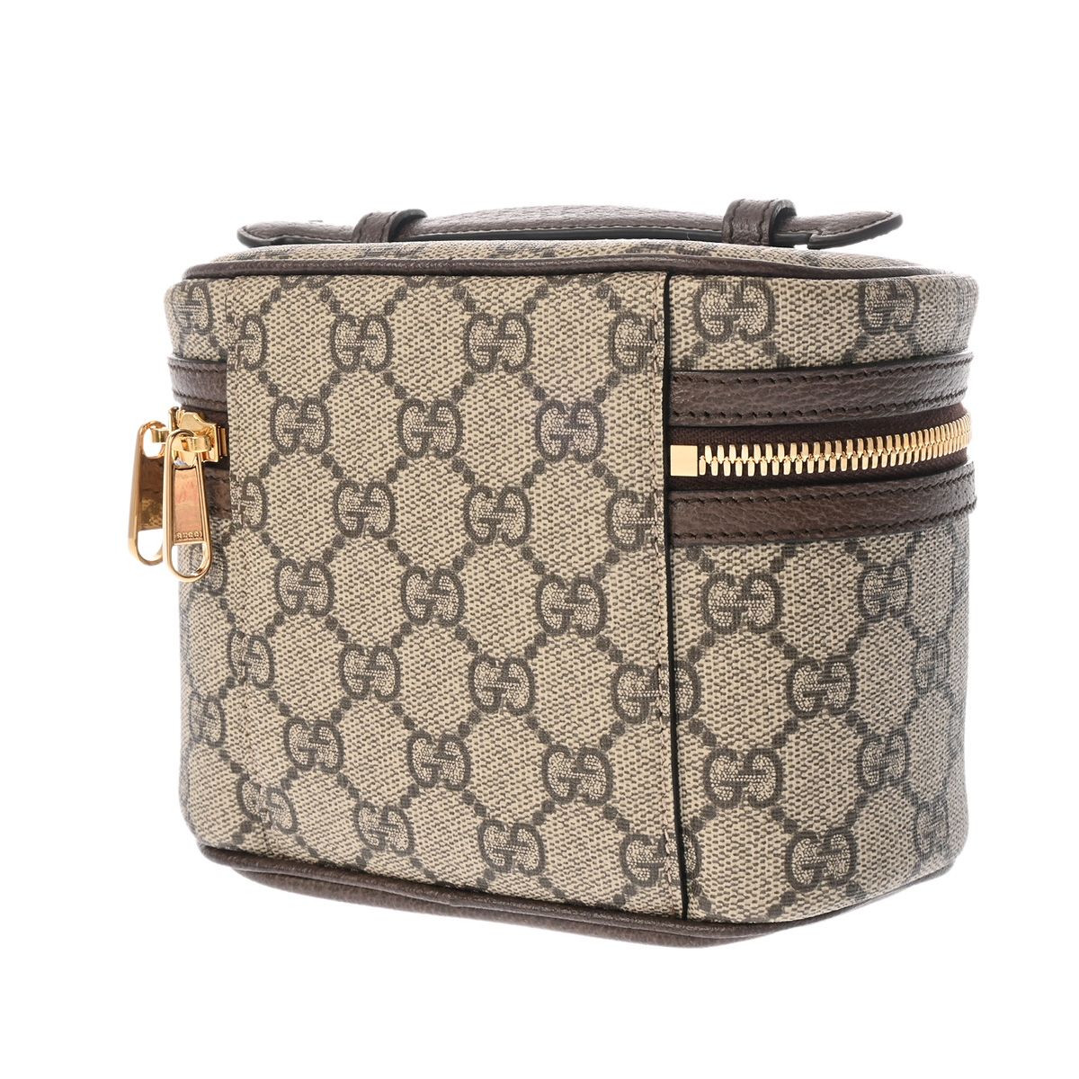 グッチ コスメティックケース ベージュ 627463 レディース GGスプリームキャンバス レザー バニティバッグ