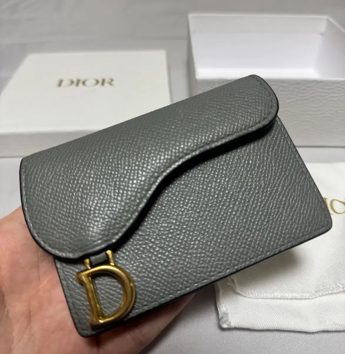 正規品 グレー ディオール サドル 財布 - メルカリ