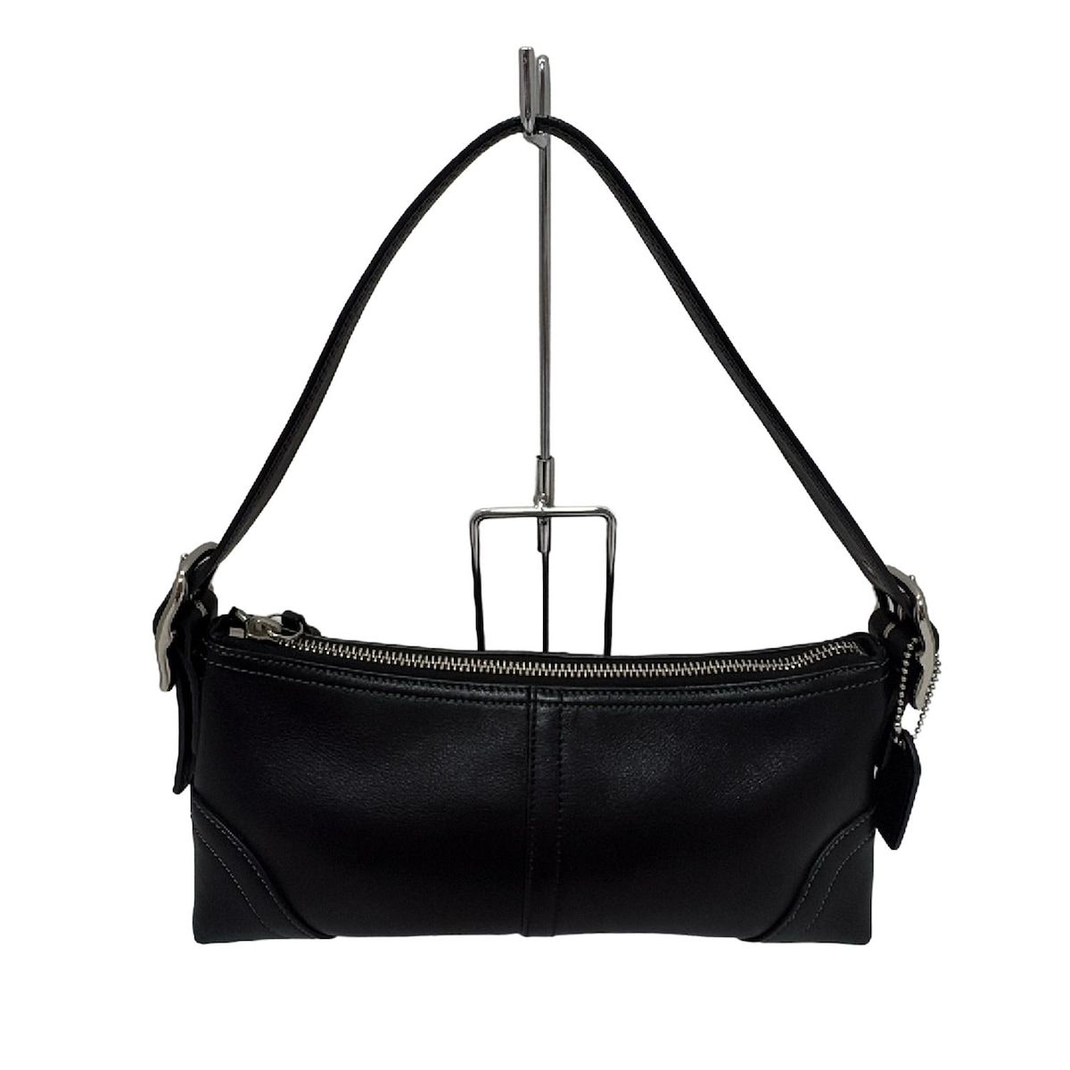 COACH(コーチ) ハンドバッグ - 8A64 黒 レザー - メルカリ