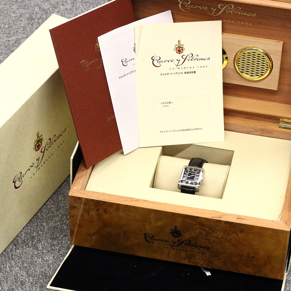 クエルボ イ ソブリノス CUERVO Y A 1015 プロミネンテ クラシコ デイト 自動巻き メンズ 箱 保証書付き_932339