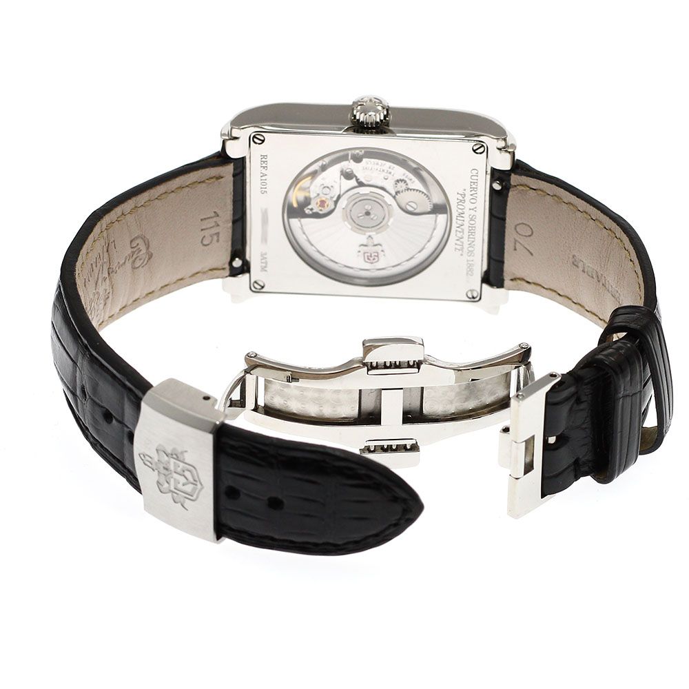  クエルボ イ ソブリノス CUERVO Y A 1015 プロミネンテ クラシコ デイト 自動巻き メンズ 箱 保証書付き_932339 自動巻き時計 腕時計(アナログ)