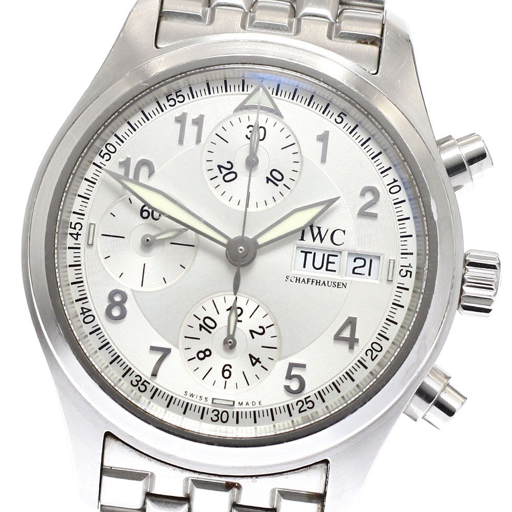 IWC スピットファイアー クロノグラフ デイデイト 自動巻き メンズ _932336