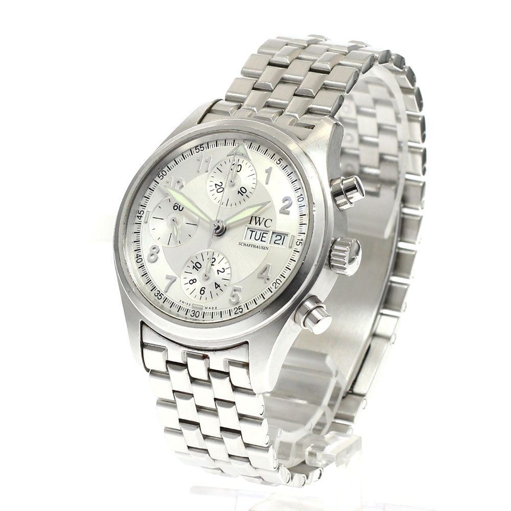 IWC スピットファイアー クロノグラフ デイデイト 自動巻き メンズ _932336