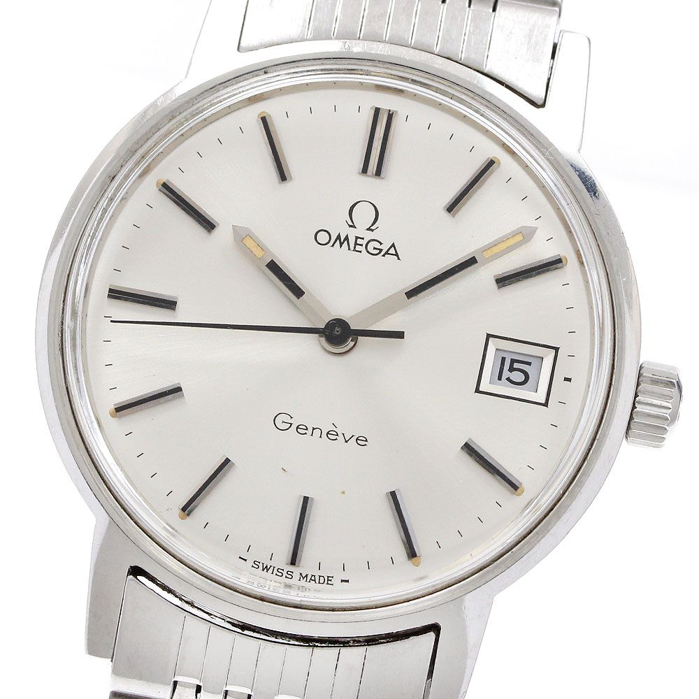 オメガ OMEGA 136 0098 ジュネーブ デイト cal 613 手巻き メンズ _923346