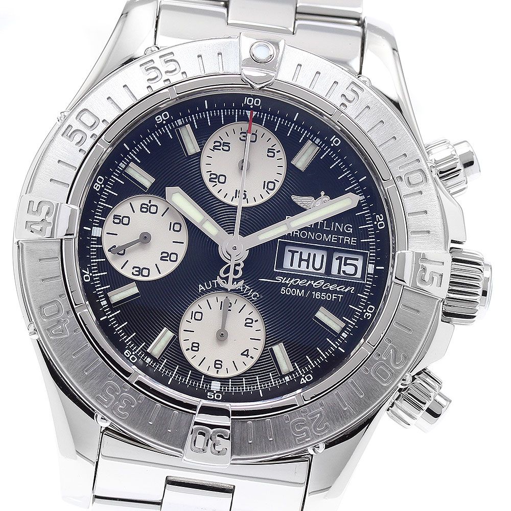 ブライトリング A 13340 スーパーオーシャン クロノグラフ デイデイト 自動巻き メンズ _922546