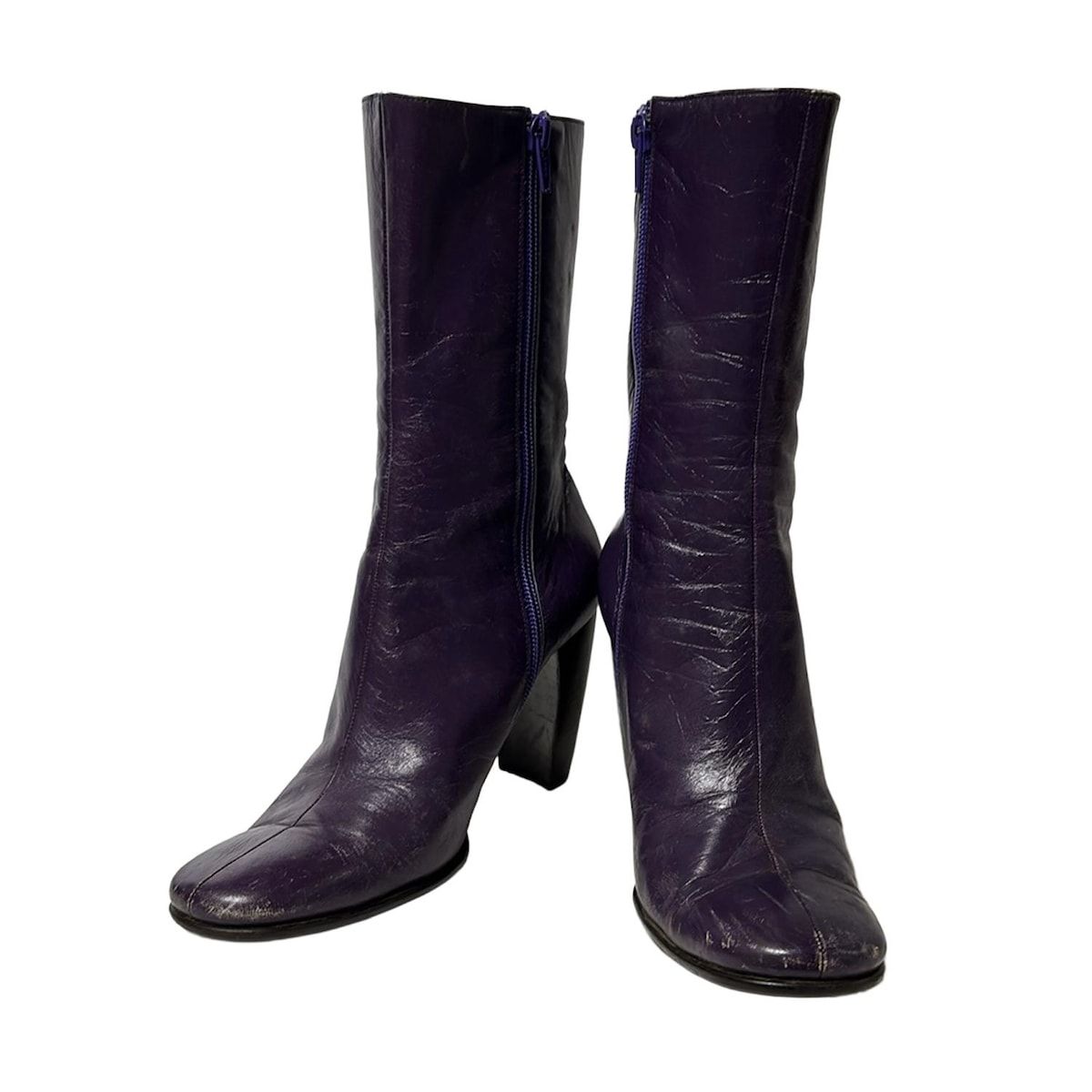TAM ヴィヴィアンタム ロングブーツ 2 レディース - パープル レザー