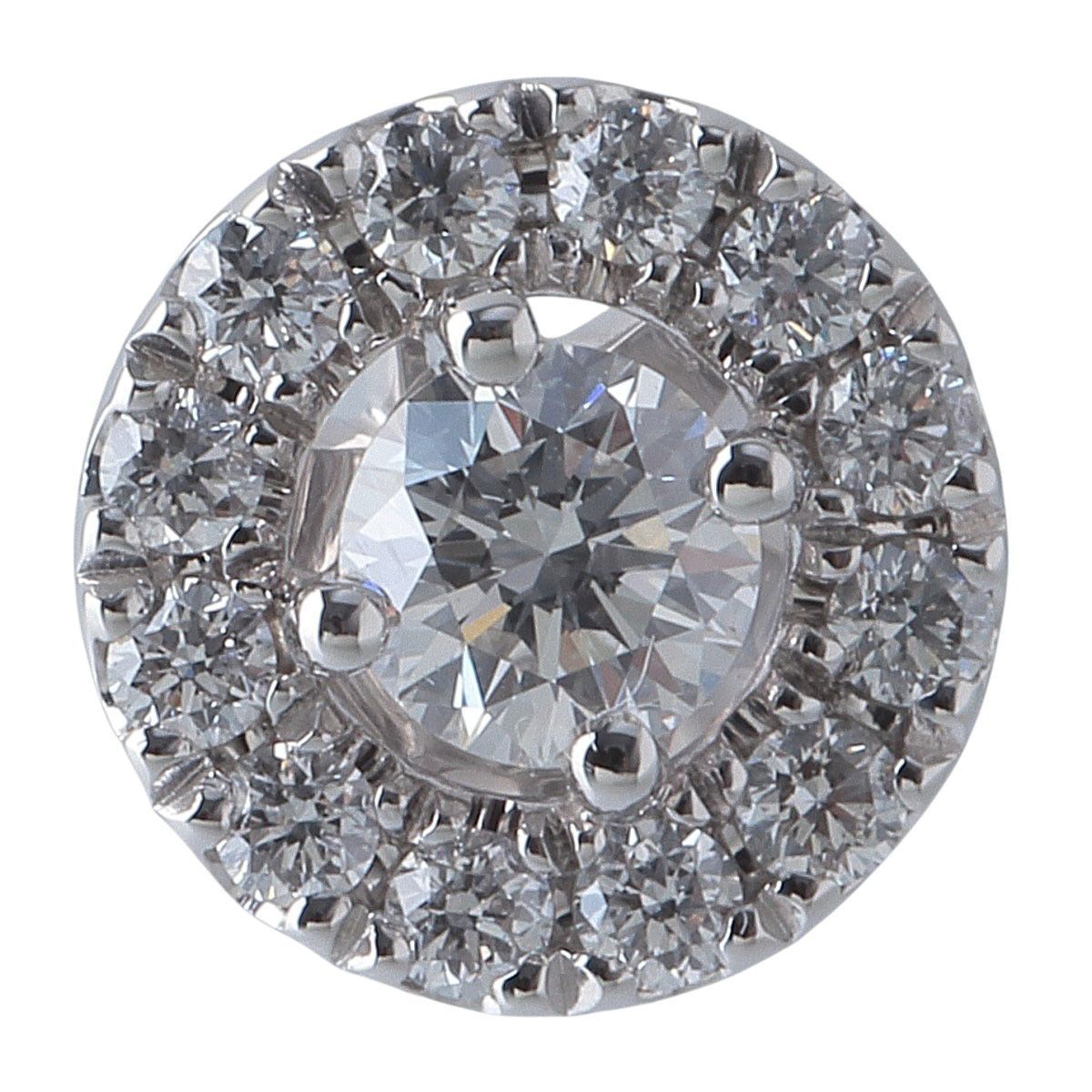 【保証書付】フォーエバーマーク センターオブユニバース　ダイヤピアス Pt950 保証書付】フォーエバーマーク センターオブユニバース ダイヤピアス