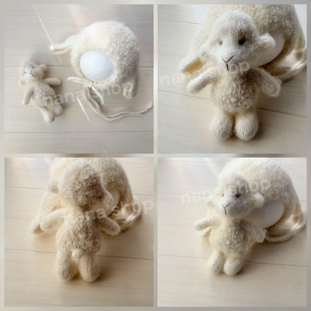 羊 キリン 馬 あみぐるみ ニューボーンフォト 月齢フォト ベビー ぬいぐるみ