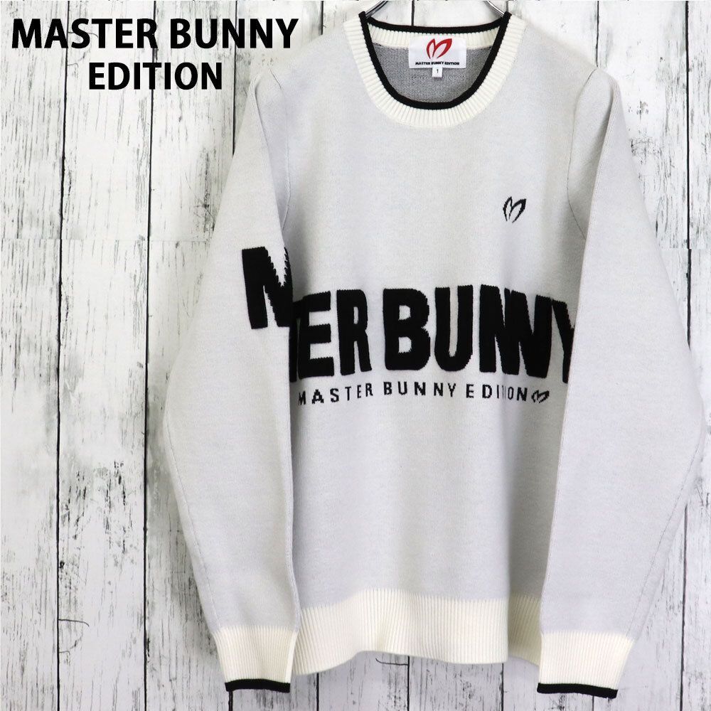 MASTER BUNNY EDITION マスターバニーエディション パーリーゲイツ ビッグロゴニットクルーネックセーター サイズ1 M