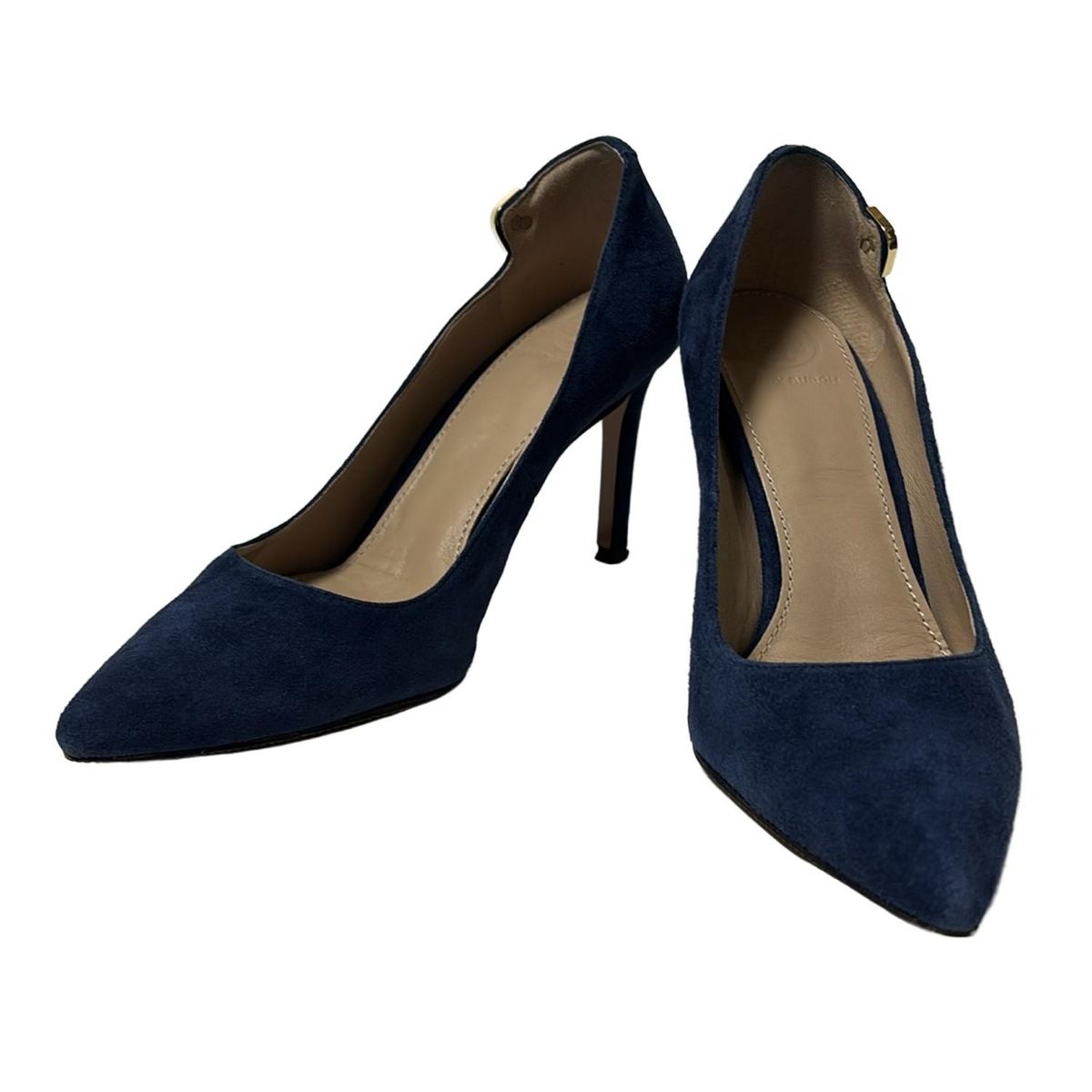 TORY BURCH トリーバーチ パンプス 6 1 2 M レディース - ネイビー アウトソール張替済