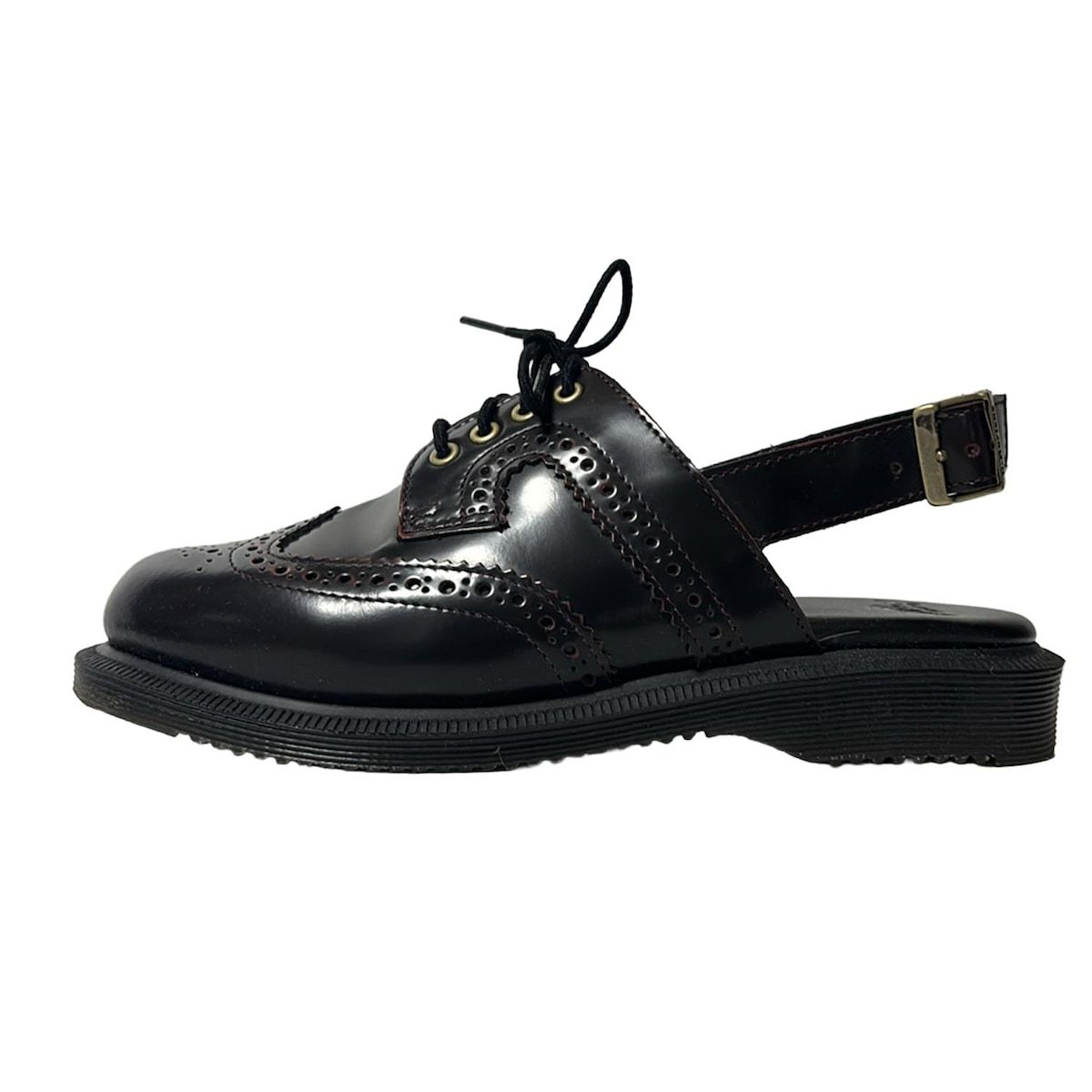 Dr.Martens ドクターマーチン サンダル UK 3 レディース - 黒×ボルドー レザー