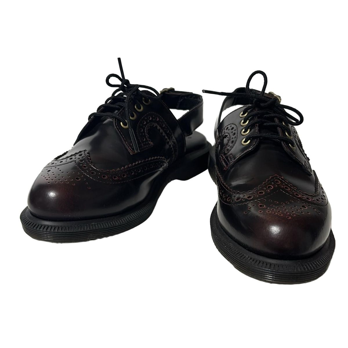 Dr.Martens ドクターマーチン サンダル UK 3 レディース - 黒×ボルドー レザー