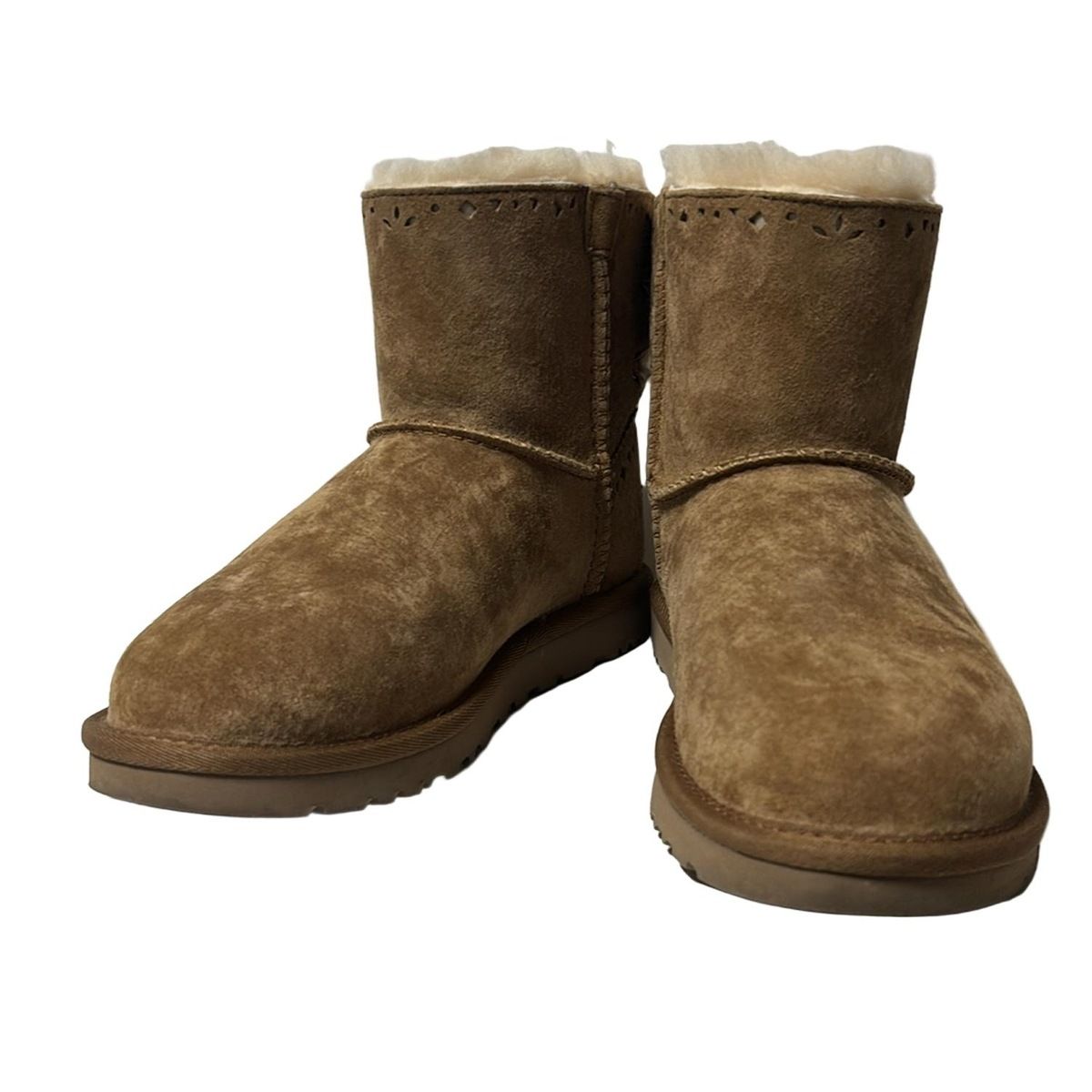 UGG アグ ショートブーツ 22 レディース ディクシー フローラ パーフ 1010285 ブラウン ムートン