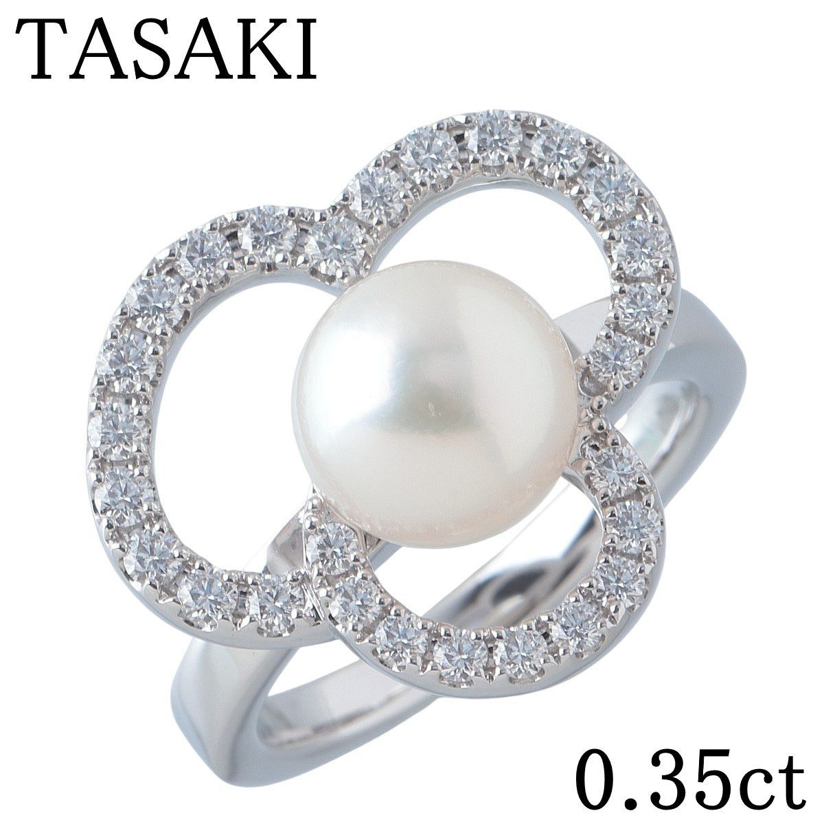 タサキ チャンツ パール ダイヤ リング 現行モデル アコヤパール8.5mm