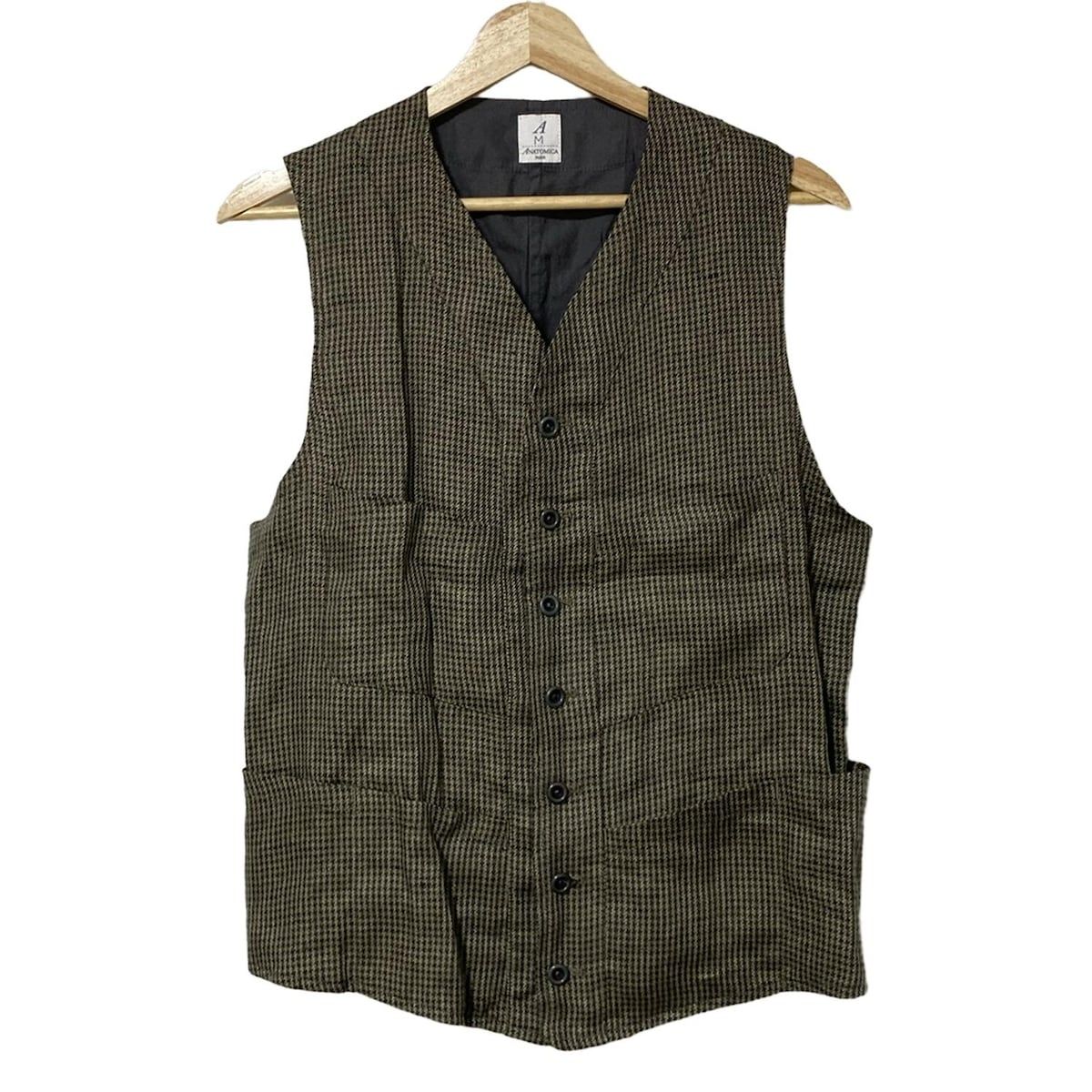 ANATOMICA(アナトミカ) ベスト サイズM メンズ美品 - カーキ×黒