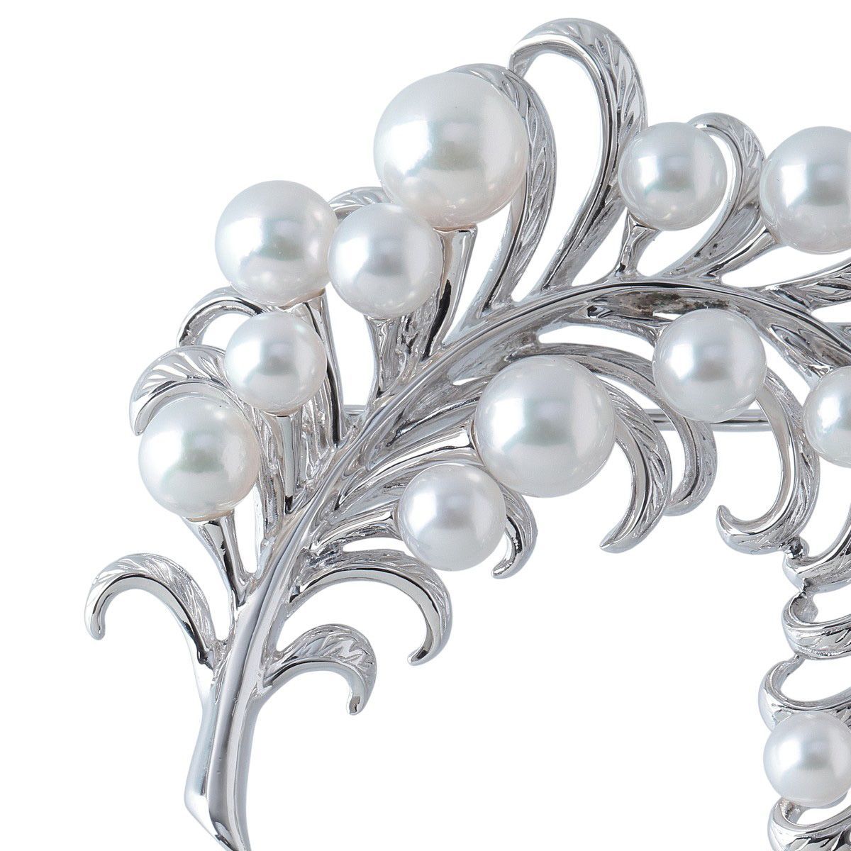 ミキモト パール ブローチ 現行モデル シルバー アコヤパール3.5mm