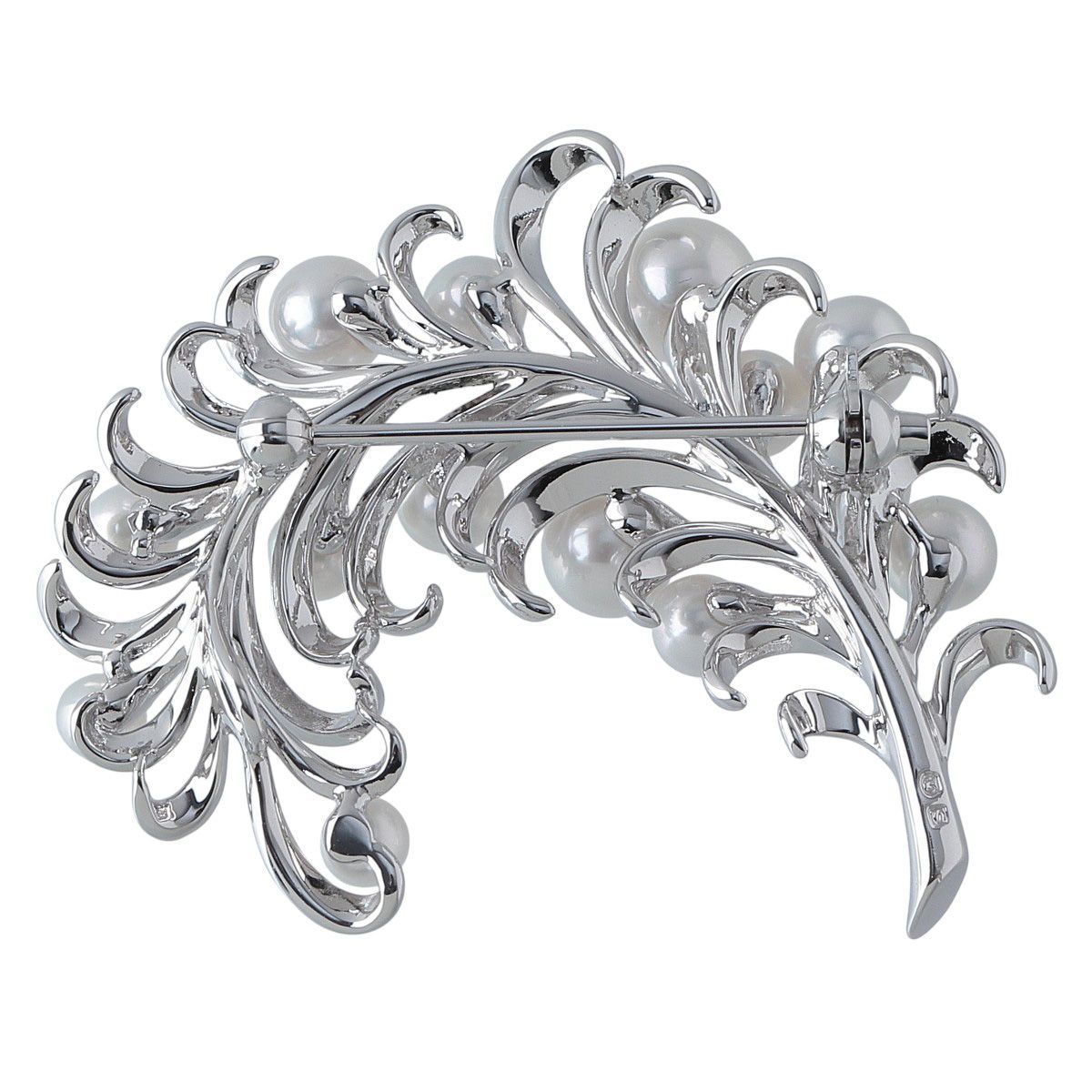 ミキモト パール ブローチ 現行モデル シルバー アコヤパール3.5mm