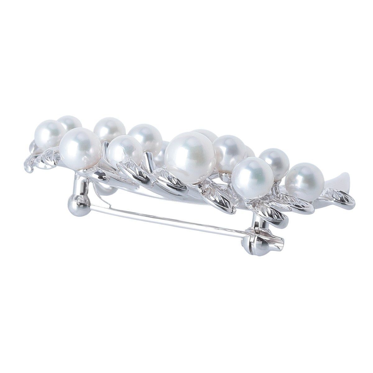ミキモト パール ブローチ 現行モデル シルバー アコヤパール3.5mm