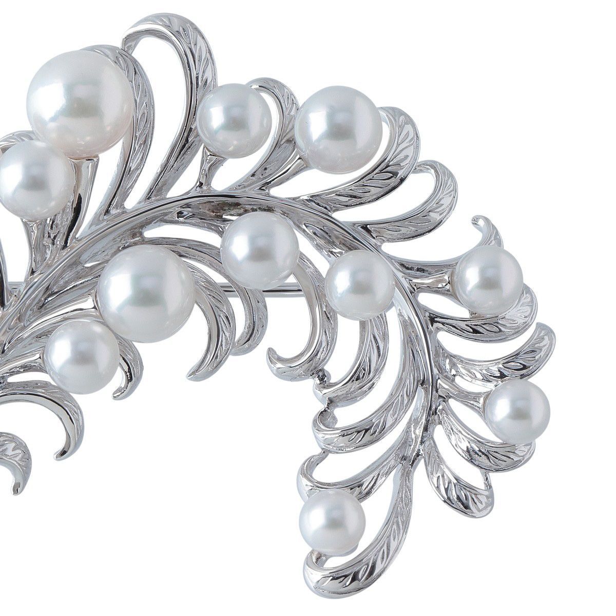 ミキモト パール ブローチ 現行モデル シルバー アコヤパール3.5mm