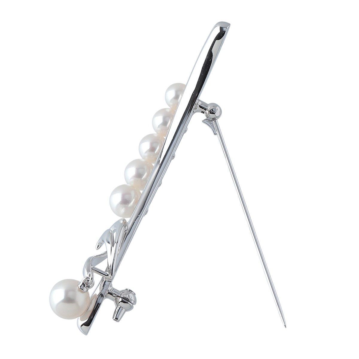 ミキモト パール ブローチ シルバー アコヤパール4.5mm～6.6mm