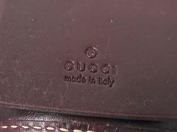 GUCCI グッチ キーケース グッチシマ 138093 ボルドー系 レザー ユニセックス 6連 ゴールド金具