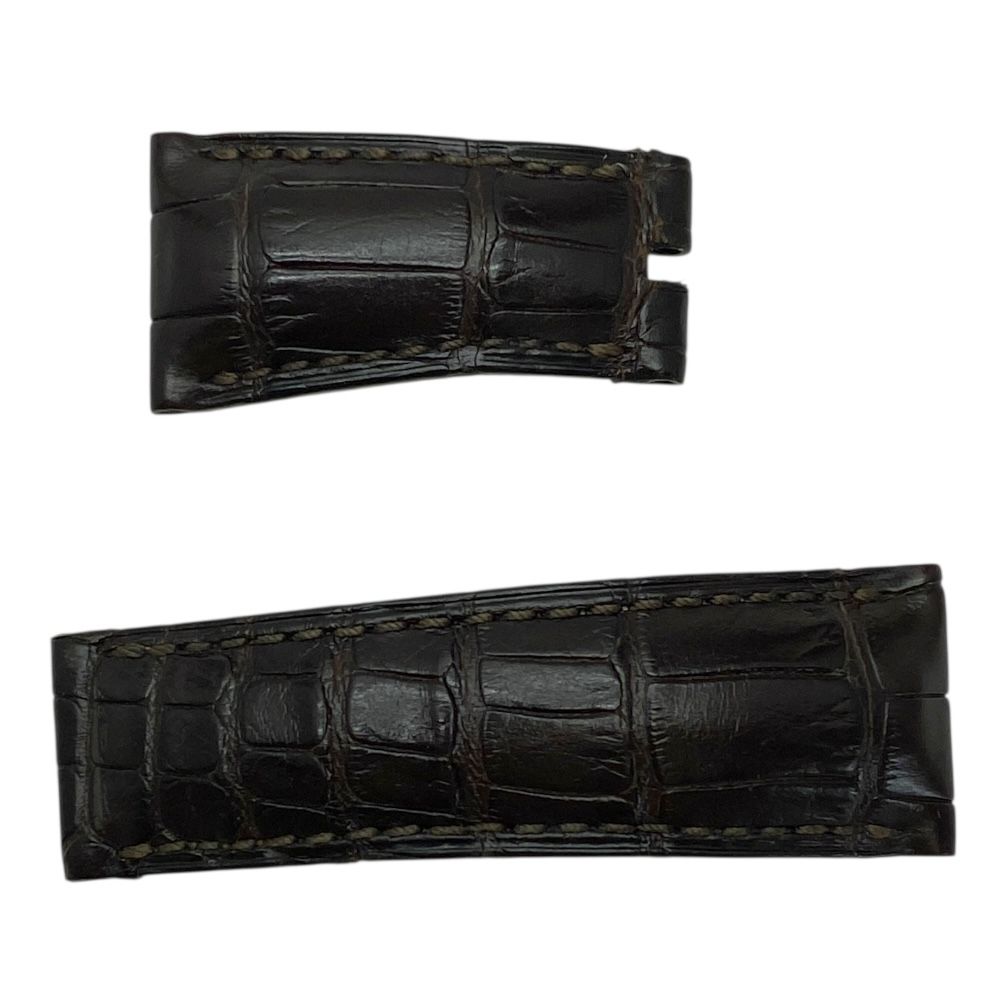 ロレックス スカイドゥーエラー 345709 ウォッチ用 アリゲーター レザー ストラップ 腕時計 革ベルト ブラウン ROLEX 安心品質 上質