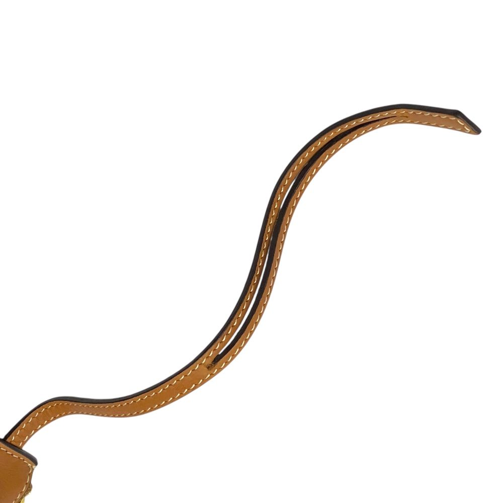  セリーヌ トローチ チャーム レザー コインケース キーリング キーホルダー ミニポーチ ブラウン CELINE 安心品質 その他 折り財布