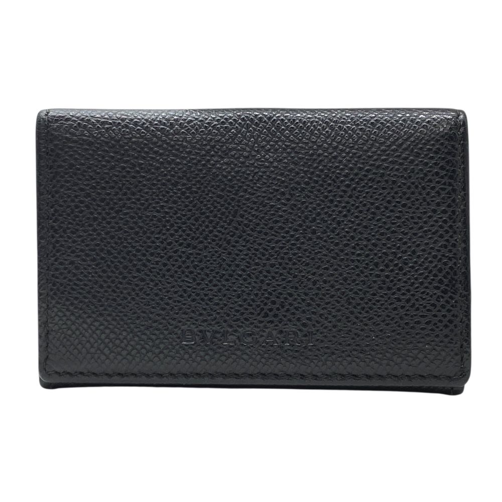 ブルガリ コインケース コインパース 小銭入れ カードケース ロゴ ブラック グレインレザー 282608 BVLGARI 安心品質 コンパクト 実用的