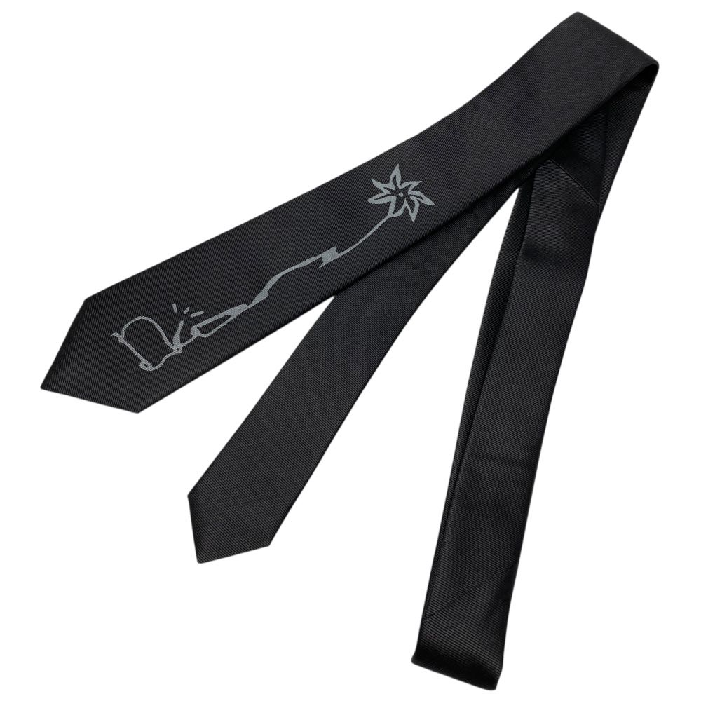 ディオール×カクタスジャック ネクタイ レギュラータイ フラワー シルク グレー Christian Dior×Cactus Jack 洗練 上質 コラボ 正装対応 コーデ格上げ