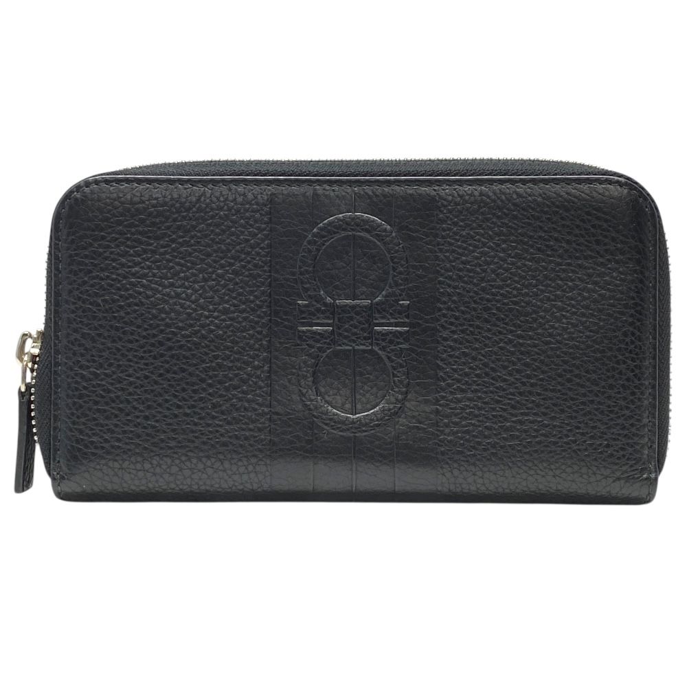 美品 フェラガモ 長財布 財布 ロングウォレット ガンチーニ ロゴ