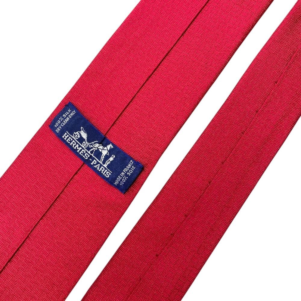  エルメス ネクタイ レギュラータイ Hロゴ 太陽 シルク レッド 428944 T HERMES 安心品質 上質 洗練感 感 フォーマル感 その他 小物
