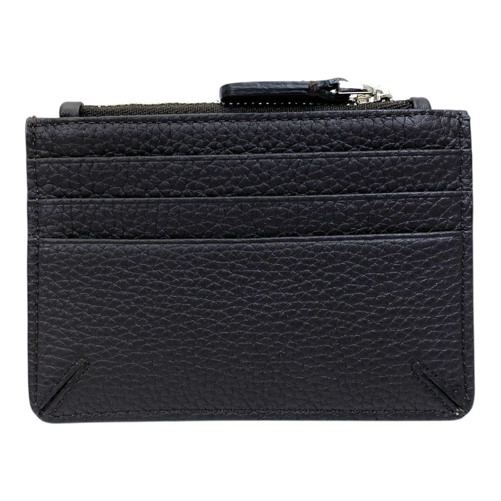 ジョルジオ アルマーニ レザー ジップ フラグメントケース カードケース コインケース ダークブラウン GIORGIO ARMANI 安心品質 洗練 デザイン