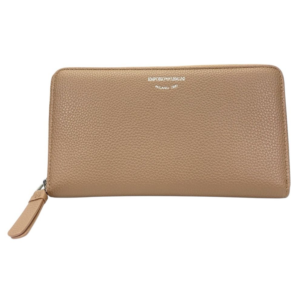 エンポリオ アルマーニ MyEA ラウンドファスナー 長財布 ロングウォレット レザー ロゴ ブラウン Y 3 H 168 YFW 9 E EMPORIO ARMANI