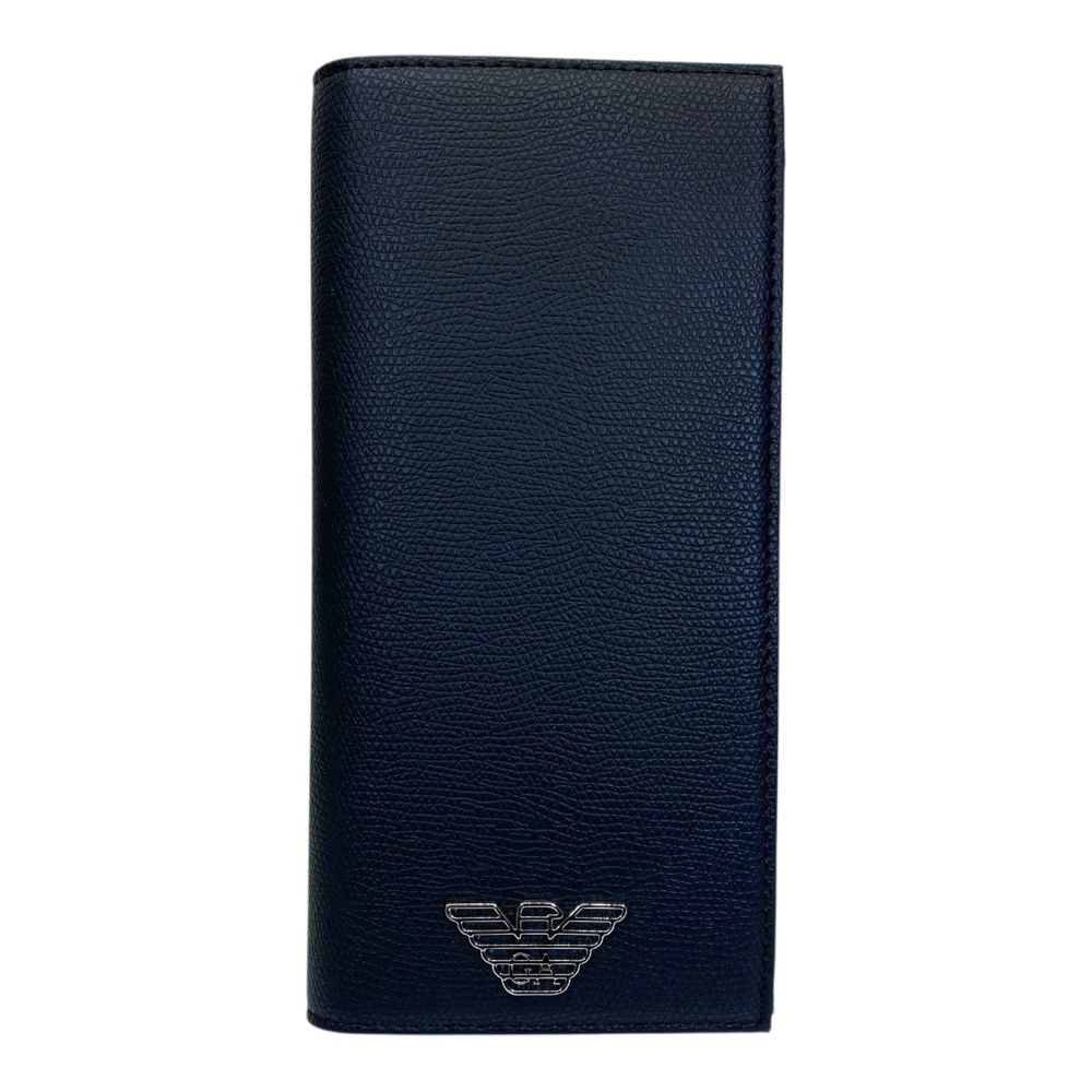 エンポリオ アルマーニ 二つ折り 長財布 ロングウォレット レザー ロゴ ブラック Y 4 R 170 YLA 0 E 81072 EMPORIO ARMANI メンズ 洗練 スタイリッシュ 上質 感 実用性