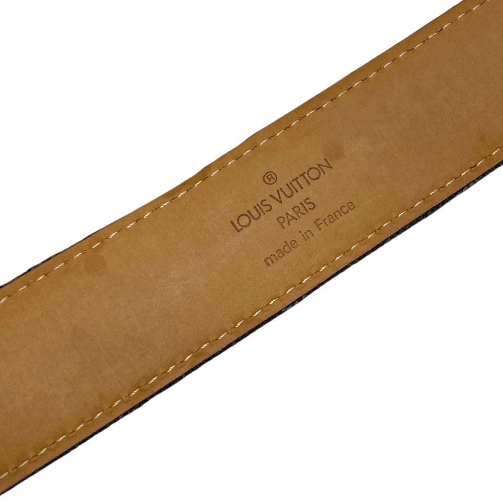 ルイ ヴィトン モノグラムデニム サンチュール ベルト レザー ノワール