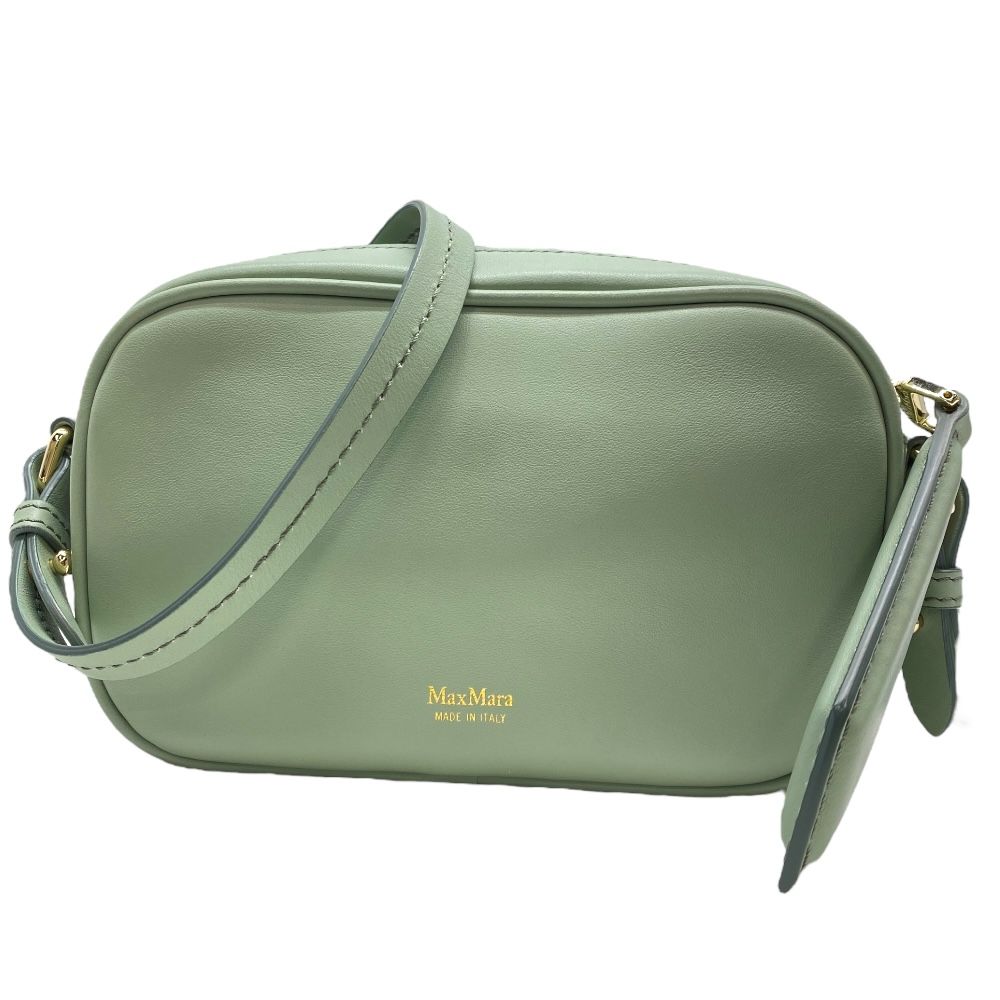マックスマーラ ELSA エルサ クロスボディバッグ ショルダーバッグ ミニバッグ 肩掛け 斜め掛け レザー セージグリーン MaxMara リユース 上質 洗練 コンパクト 実用性 感