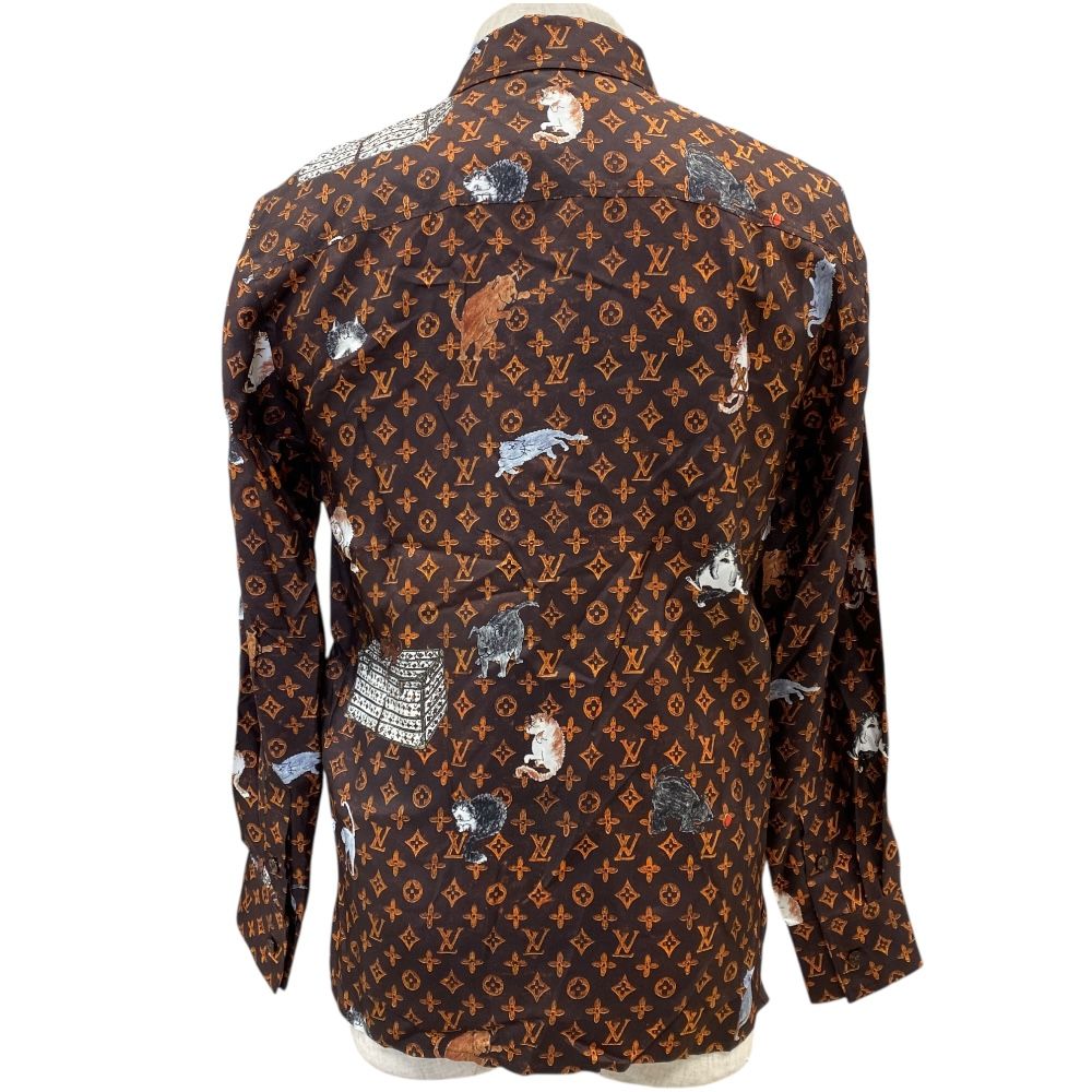 未使用 ルイヴィトン シャツ ブラウス モノグラム キャットグラム 猫