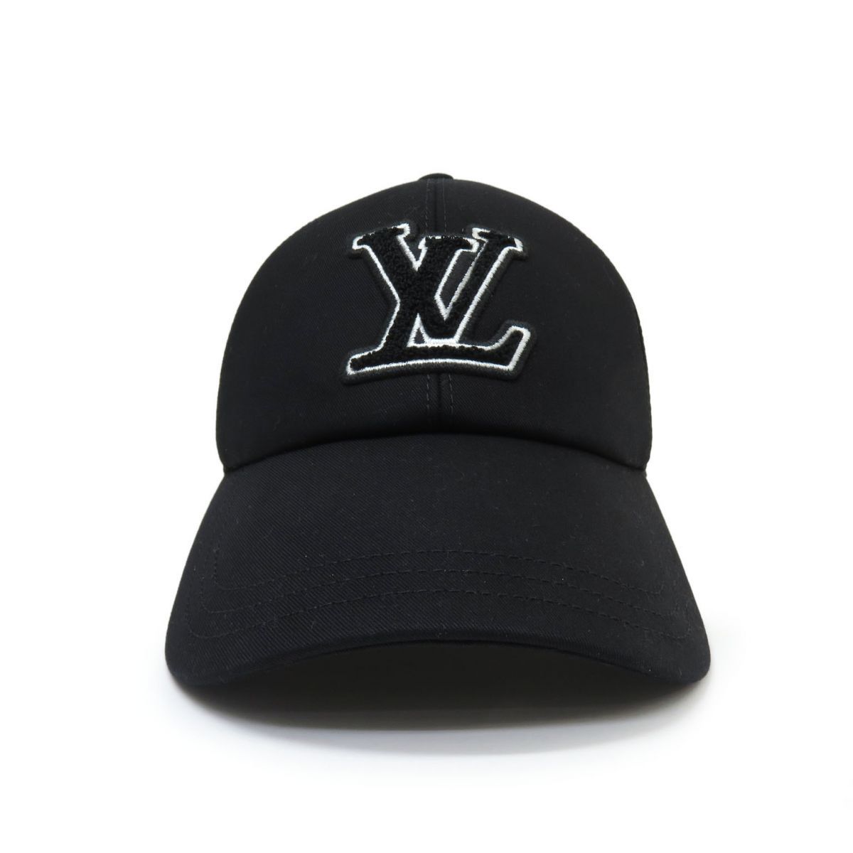 Aランク LOUIS VUITTON ルイヴィトン キャップ LVシグネチャー M 7282 L 帽子 ブラック