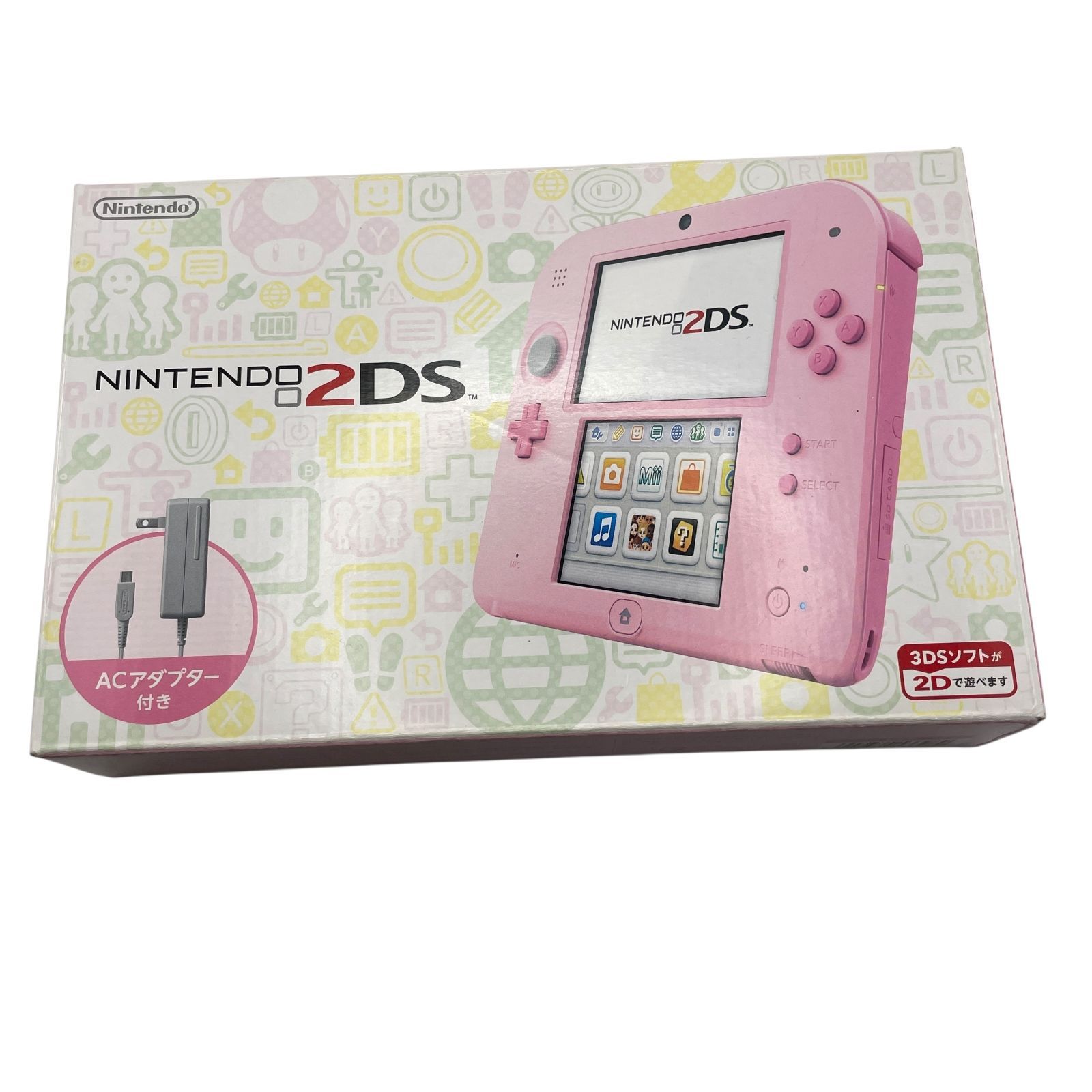  2 ds 本体 ピンク 箱 充電器 カード 本体(2DS) ニンテンドー3DS/2DS